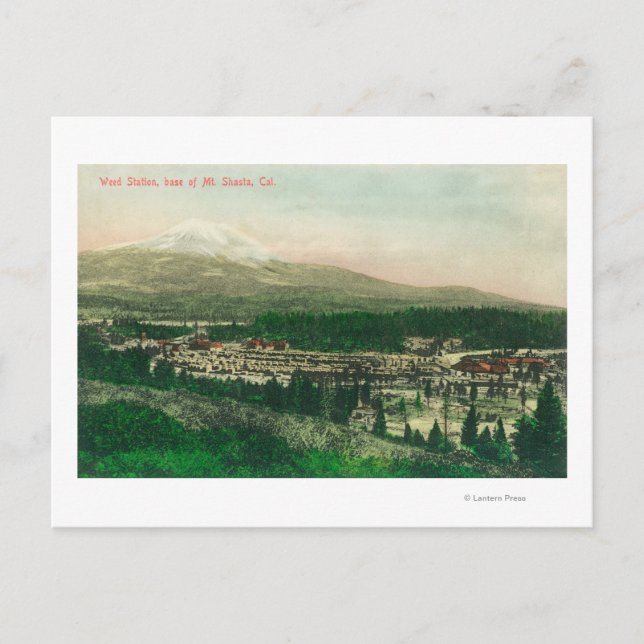 Luftaufnahme der Unkrautstation am Mt. Shasta Base Postkarte (Vorderseite)
