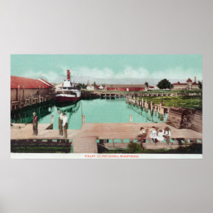 Luftaufnahme der WharfPetaluma, CA Poster