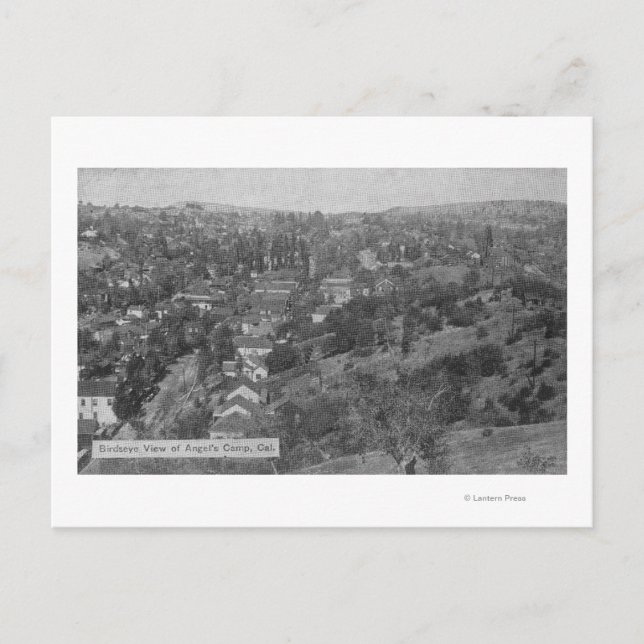Luftaufnahme des Angels CampAngels Camp, CA Postkarte (Vorderseite)
