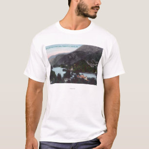 Luftaufnahme des blauen LakesMidlake, CA T-Shirt