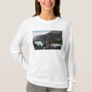Luftaufnahme des blauen LakesMidlake, CA T-Shirt