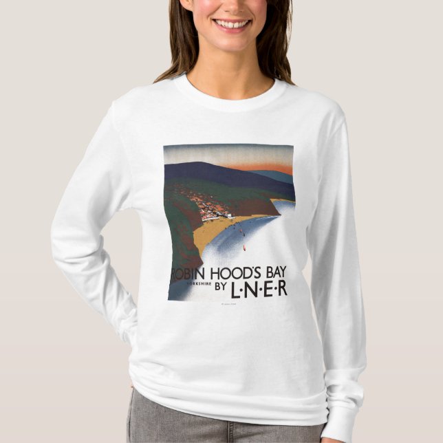 Luftaufnahme des Bucht-und T-Shirt (Vorderseite)
