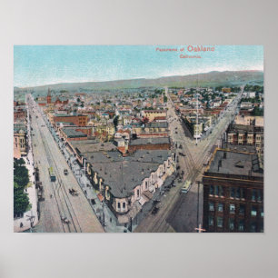 Luftaufnahme des CityOakland, CA Poster