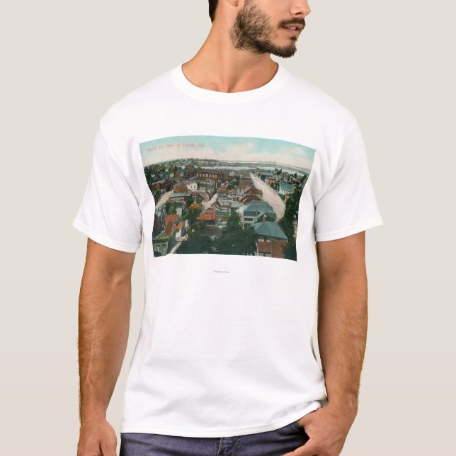 Luftaufnahme des CityVallejo, CA T-Shirt (Vorderseite)