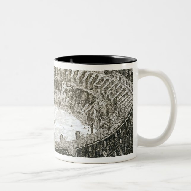 Luftaufnahme des Colosseum in Rom von 'Ansichten O Zweifarbige Tasse (Rechts)