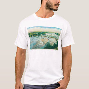 Luftaufnahme des Flusses und der Brücke T-Shirt