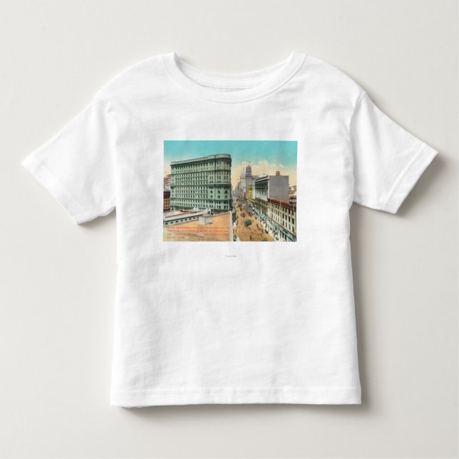 Luftaufnahme des Flut-Gebäude Kleinkind T-shirt (Vorderseite)