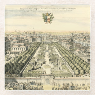 Luftaufnahme des Formal Garden von Eric Dahlbergh Glasuntersetzer