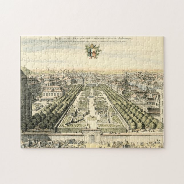 Luftaufnahme des Formal Garden von Eric Dahlbergh Puzzle (Horizontal)