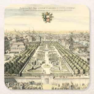 Luftaufnahme des Formal Garden von Eric Dahlbergh Rechteckiger Pappuntersetzer