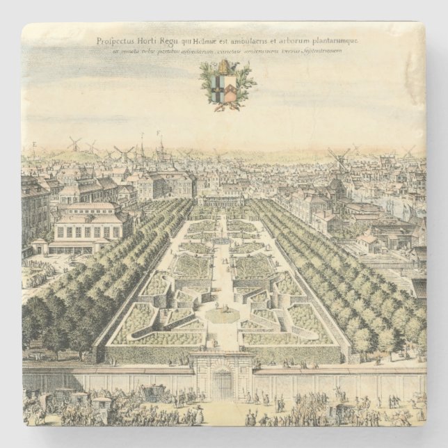 Luftaufnahme des Formal Garden von Eric Dahlbergh Steinuntersetzer (Vorderseite)