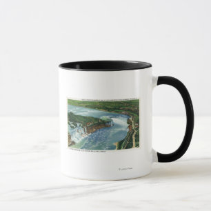 Luftaufnahme des gesamten Niagarafalls 2 Tasse