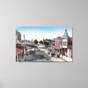 Luftaufnahme des Geschäfts SectionSelma, CA Leinwanddruck