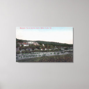 Luftaufnahme des Knowles Granit-Steinbruchs Leinwanddruck