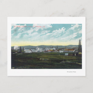 Luftaufnahme des Lager 27 Oil FieldsCoalinga, CA Postkarte