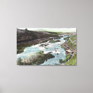 Luftaufnahme des Link RiverKlamath-Landkreises, OR Leinwanddruck