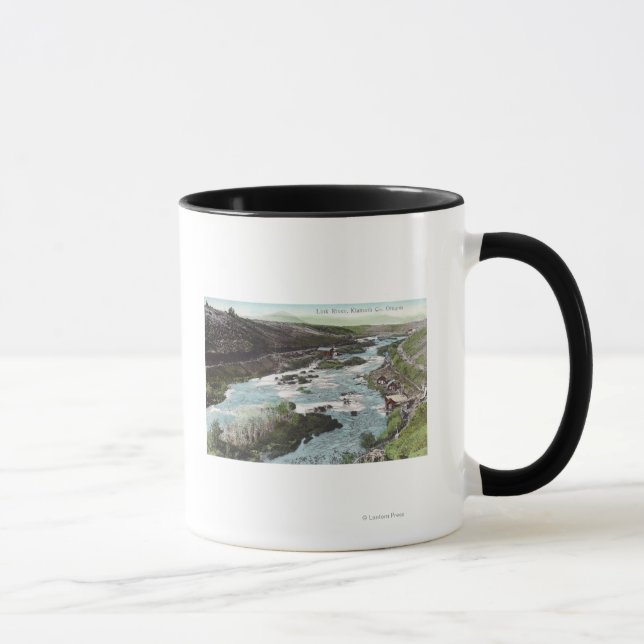 Luftaufnahme des Link RiverKlamath-Landkreises, OR Tasse (Rechts)