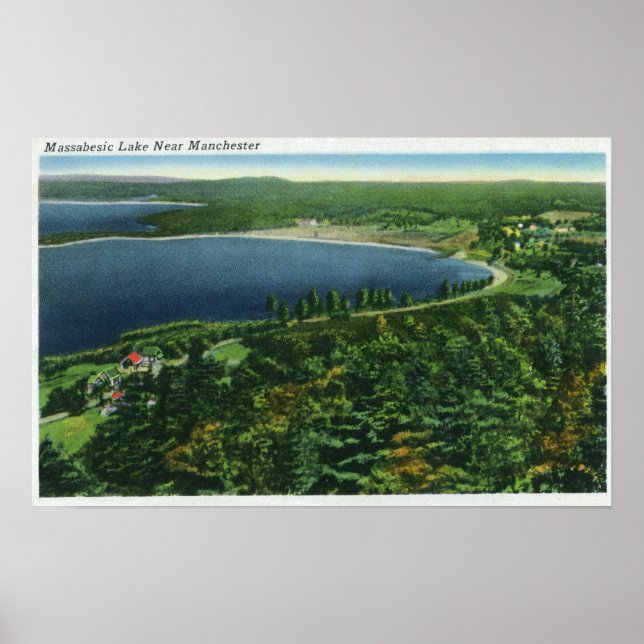 Luftaufnahme des Massabesic Lake in der Nähe von C Poster (Vorne)