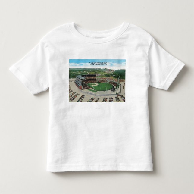 Luftaufnahme des neuen Milwaukee County Stadium Kleinkind T-shirt (Vorderseite)