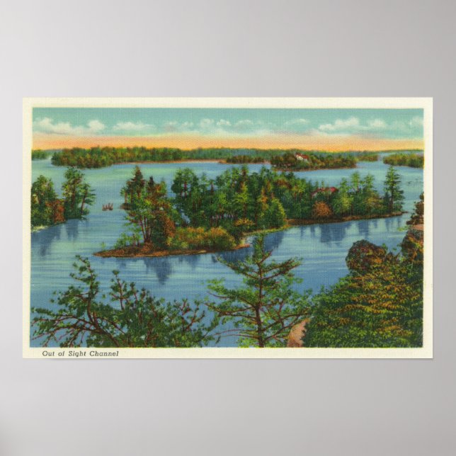 Luftaufnahme des Out-Sight-Kanals Poster (Vorne)