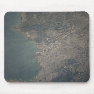 Luftaufnahme des Port-au-Princebereichs von Haiti Mousepad