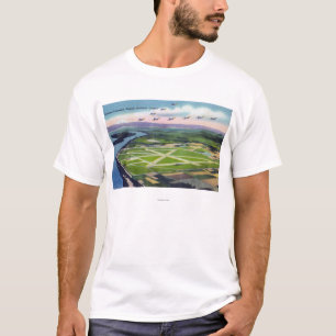 Luftaufnahme des Portland-Kolumbien Flughafens T-Shirt