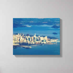 Luftaufnahme des San Francisco Bay Leinwanddruck