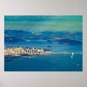 Luftaufnahme des San Francisco Bay Poster