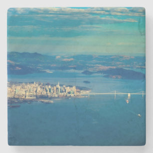 Luftaufnahme des San Francisco Bay Steinuntersetzer