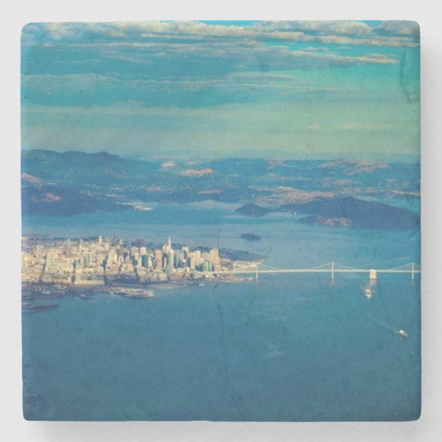 Luftaufnahme des San Francisco Bay Steinuntersetzer (Vorderseite)