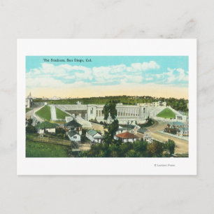 Luftaufnahme des StadionsSan Diego, CA Postkarte
