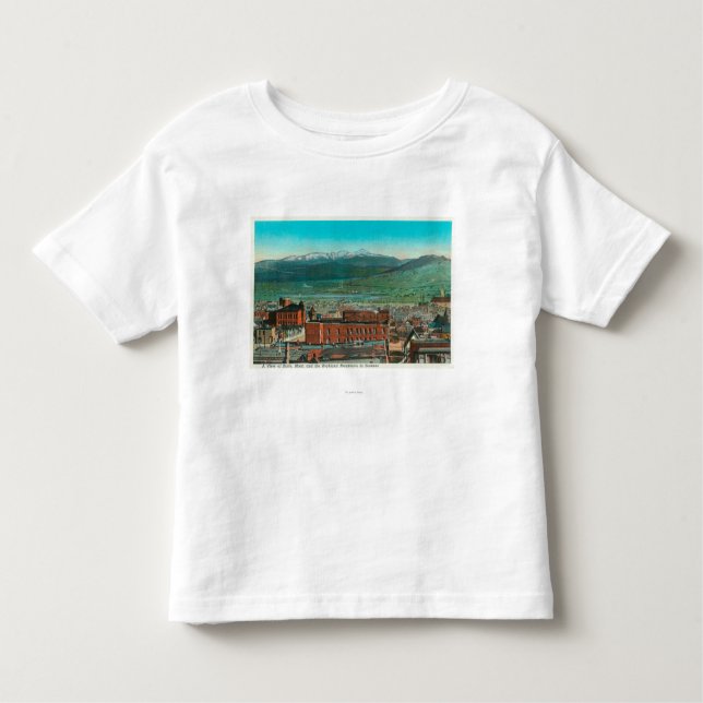 Luftaufnahme des Stadt-und Hochland-Berges Kleinkind T-shirt (Vorderseite)