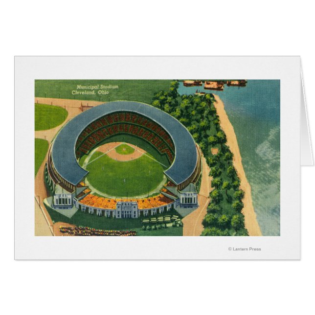 Luftaufnahme des städtischen Stadions Cleveland, O (Vorderseite (Horizontal))
