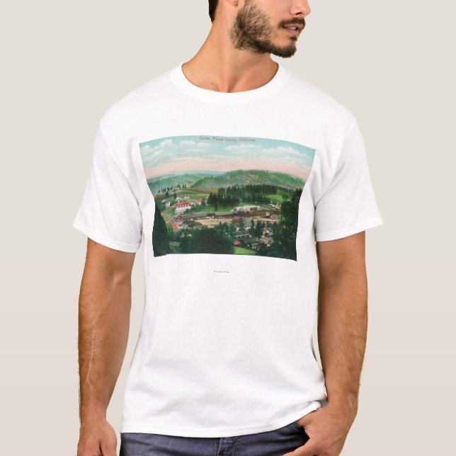 Luftaufnahme des TownColfax, CA T-Shirt (Vorderseite)
