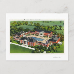 Luftaufnahme des Wellness-Center-Erholungszentrums Postkarte