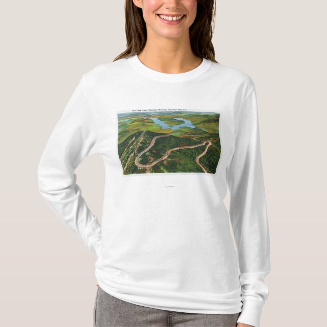 Luftaufnahme des Whiteface Mt Denkmals Hwy T-Shirt (Vorderseite)