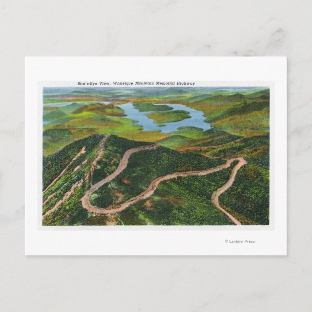 Luftaufnahme des Whiteface Mt Memorial Hwy Postkarte (Vorderseite)