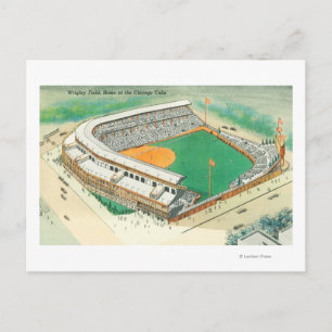 Luftaufnahme des Wrigley Field # 3Chicago, IL Postkarte