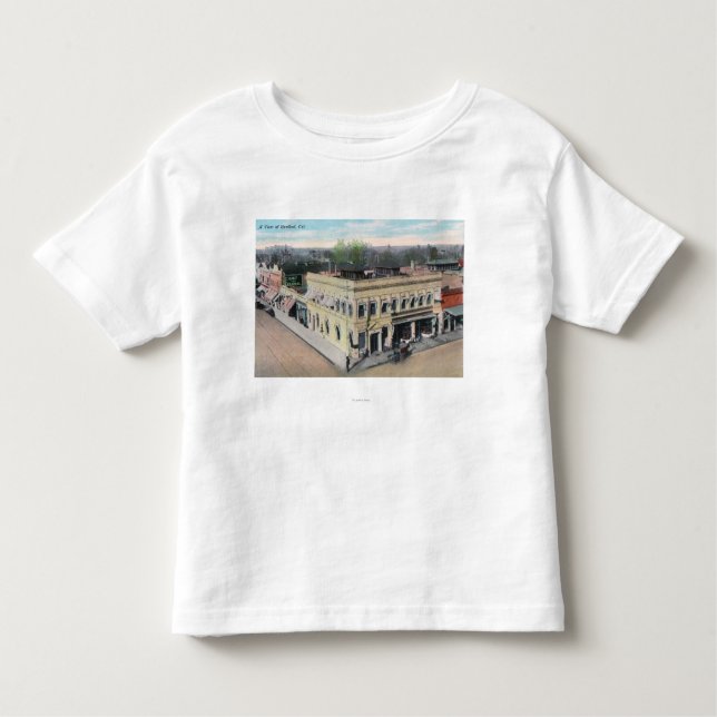 Luftaufnahme einer Hanford Straßenecke Kleinkind T-shirt (Vorderseite)