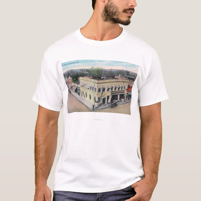 Luftaufnahme einer Hanford Straßenecke T-Shirt (Vorderseite)