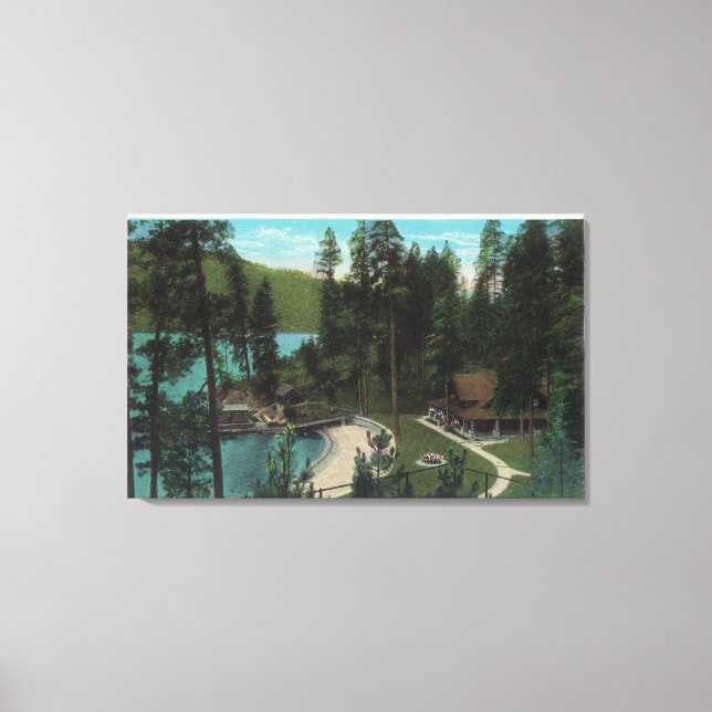 Luftaufnahme einer typischen Sommer-Zuhause auf de Leinwanddruck (Vorderseite)