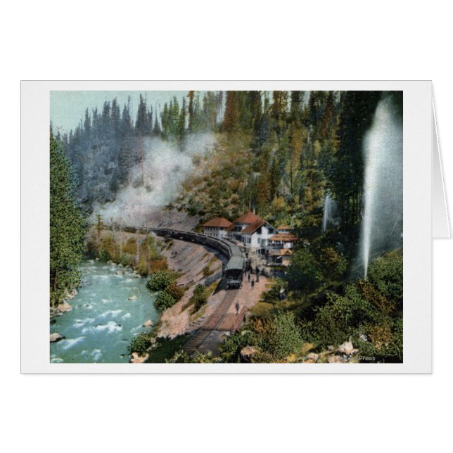 Luftaufnahme eines Bahnhofs (Vorderseite (Horizontal))