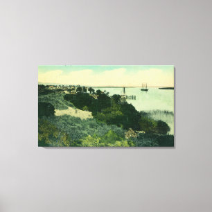 Luftaufnahme von Antioch und von San Joaquin River Leinwanddruck