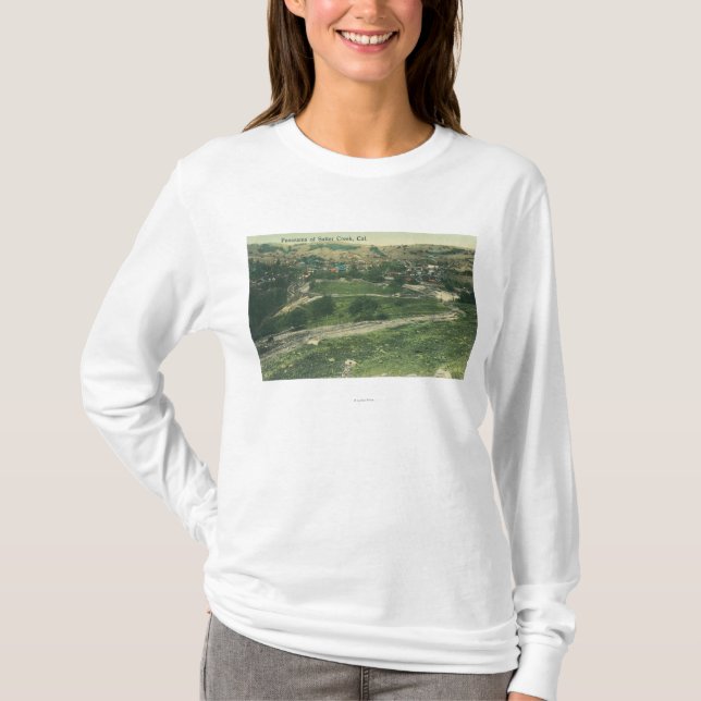 Luftaufnahme von CitySutter Nebenfluss, CA T-Shirt (Vorderseite)