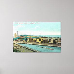 Luftaufnahme von Clark-Nickerson Lumber Co Leinwanddruck