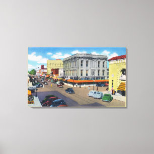 Luftaufnahme von d-Straße Leinwanddruck