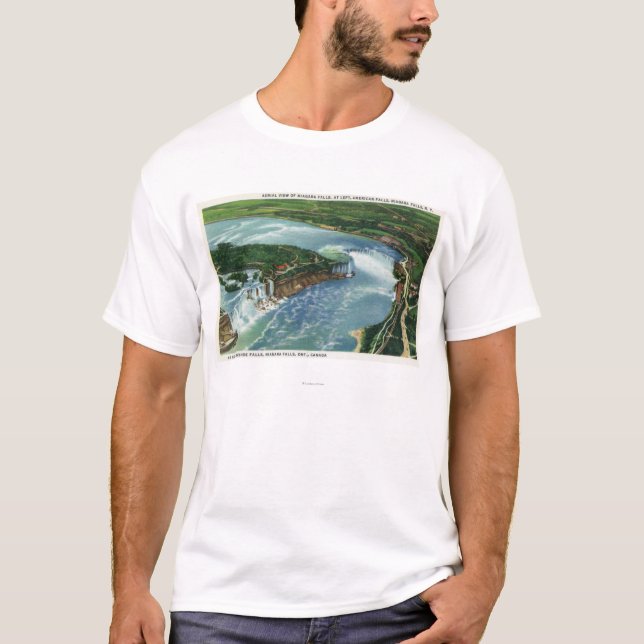 Luftaufnahme von gesamtem Niagara Falls 2 T-Shirt (Vorderseite)
