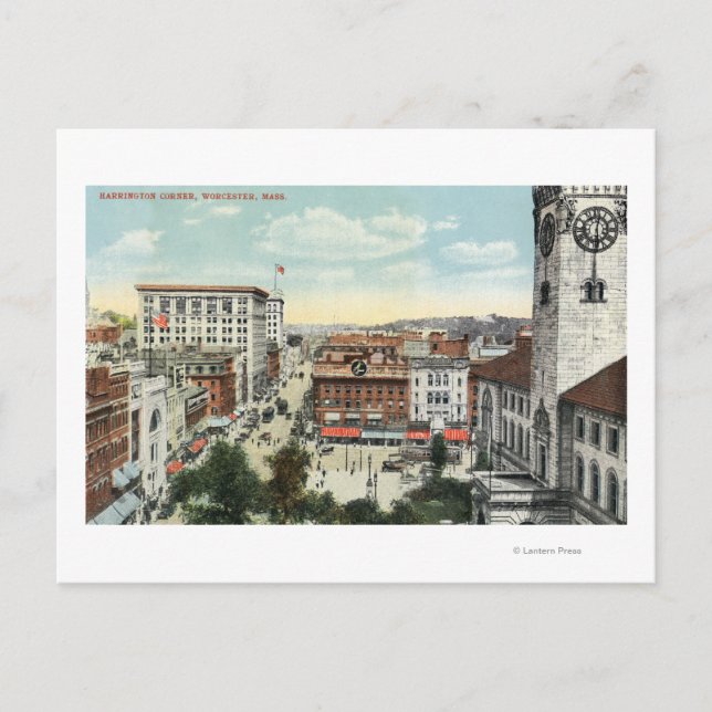 Luftaufnahme von Harrington Corner Postkarte (Vorderseite)