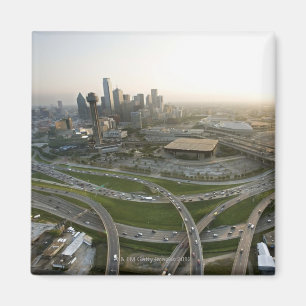 Luftaufnahme von im Stadtzentrum gelegenem Dallas, Magnet
