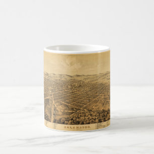 Luftaufnahme von Kalamazoo, Michigan (1874) Tasse